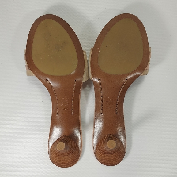 NWT Michael Kors Leandro Rose Gold and Tan Leather High Heel Shoes, 7.5 - Picture 7 of 12